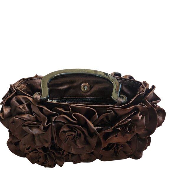 MOD by Design Beautiful Satin Brown Rose Purse - Picture 3 of 10
